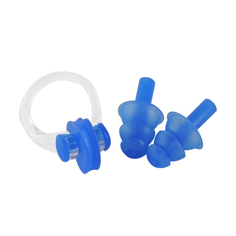 Tapones para los oídos de natación para niños adultos hombres y mujeres Gel de sílice tapón férula Nasal profesión buceo bañera para nadar antiotitis Media: Blue Box Earplug Nasal Splint