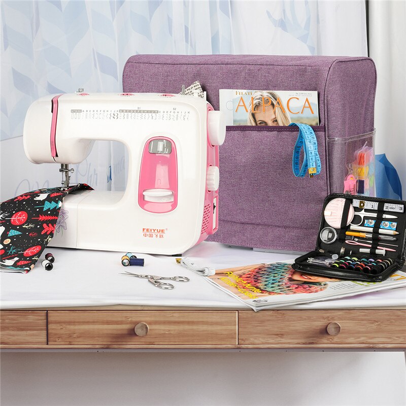 KOKNIT Large Capacity Sewing Machine Dust Cover with Storage Pockets Portable Storage Bag Sewing Machine Bags For Women Mom