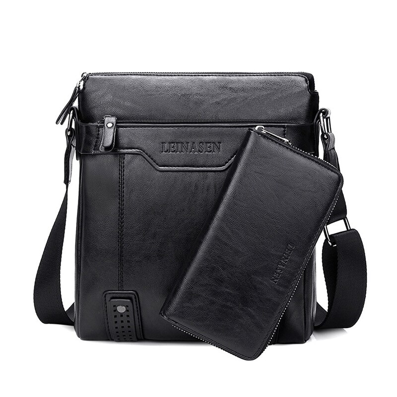 Casual Men Messenger Bag Smiple Briefcase Business Man Vintage Pu Leather Crossbody Bags Travel Shoulder Bags Male