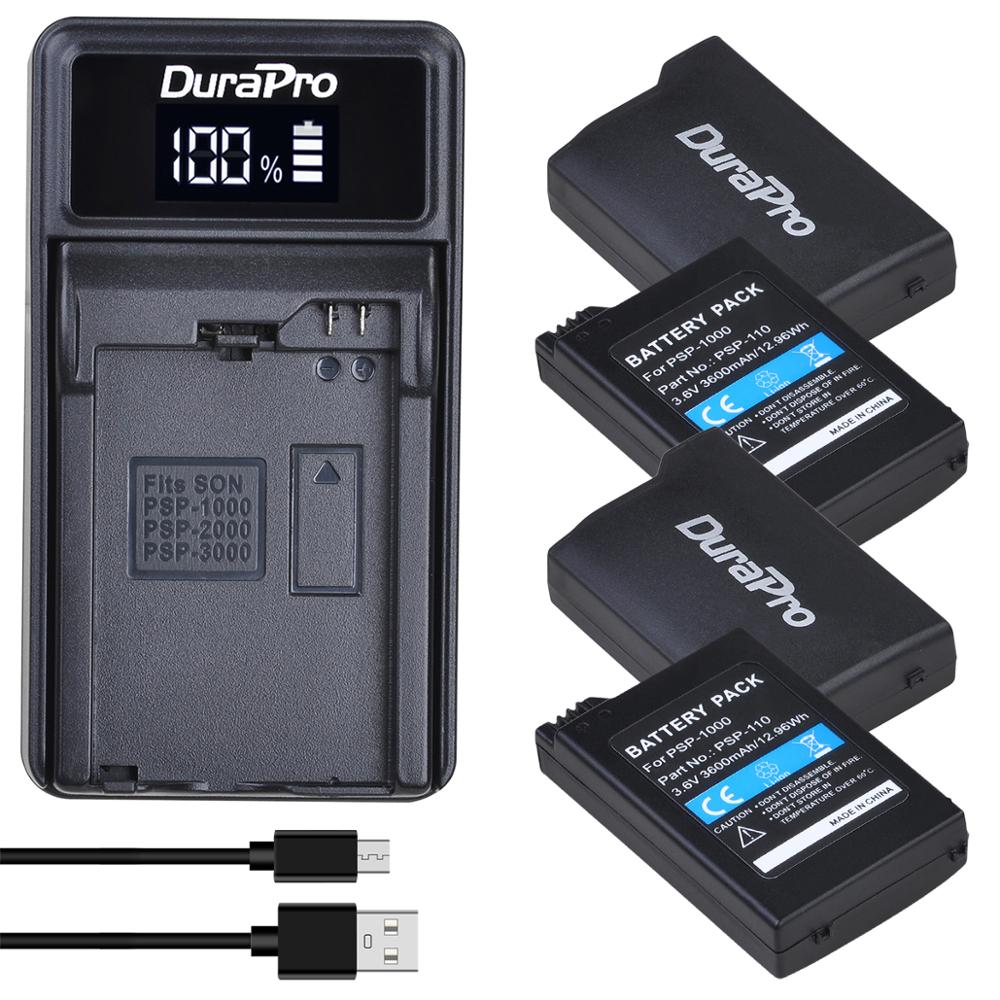 2pc 3600mAh PSP-1000 PSP1000 Rechargeable Battery Charger Set for Sony PSP 1000 Console for Sony PSP 1000 PlayStation Portable: 4 Battery Set