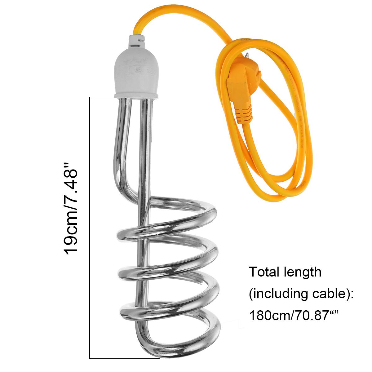 3500W 220V Portable Immersion Electric Water Heater Boiler Heating Element Can Be Used Travel Bathroom Bathtub Swimming Pool