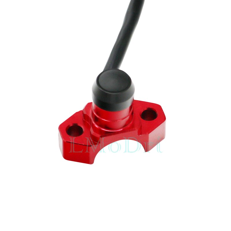 LMoDri-Interruptor de aluminio CNC para motocicleta, manillar de botón de retorno Manual, luces delanteras de montaje, 22mm: Rojo