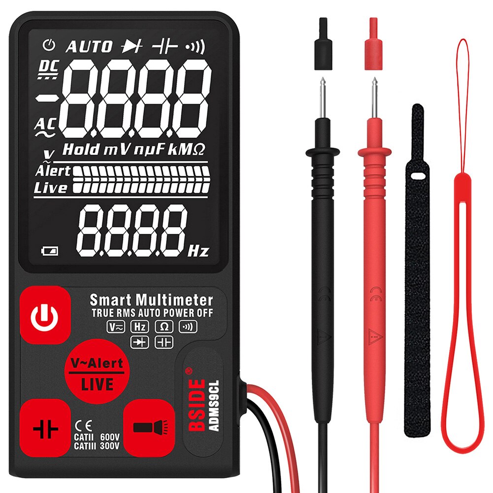 Smart Auto Digital Multimeter Large Screen Display Voltage Resistance Tool ADMS9CL USJ99
