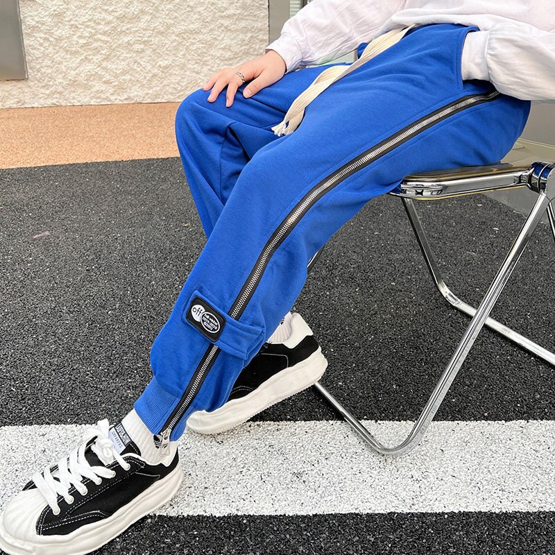 2022 novas crianças calças 5-14years meninos calças casuais roupas de algodão xadrez calças adolescente menino primavera esporte moletom cinza preto