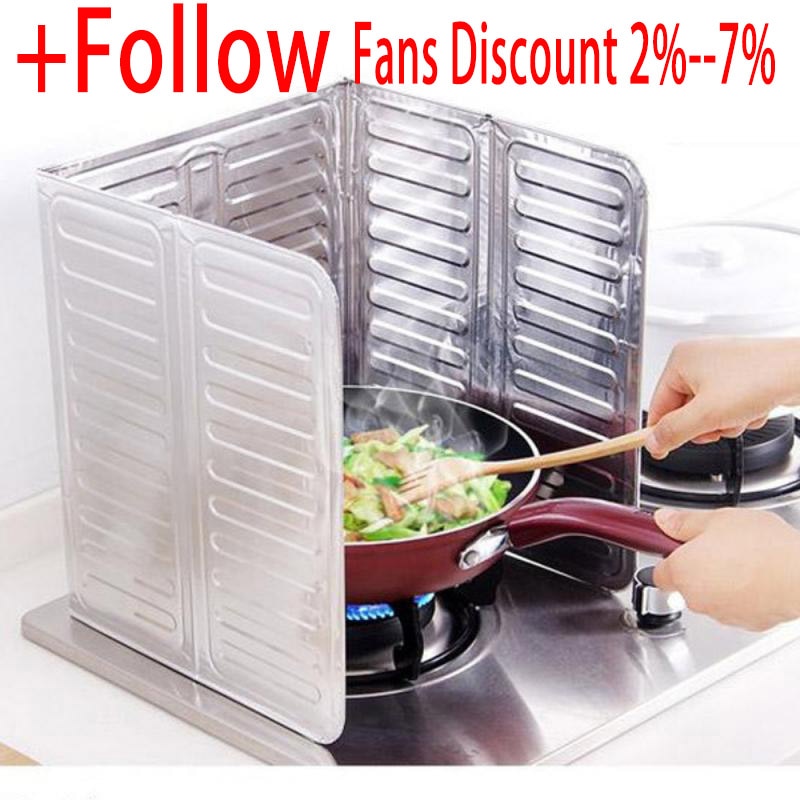 Keuken Olie Splash Guard Non-stick Aluminiumfolie Gerechten Anti Splatter Shield Kichen Accessoires Gereedschap Koken Screen Cover Guard
