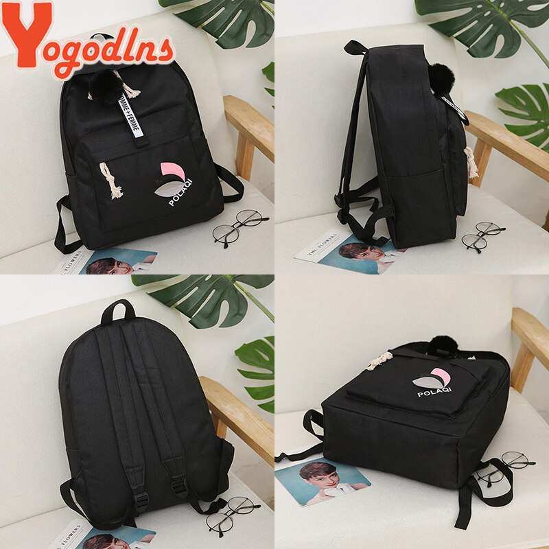 Yogodlns 4 pièces/ensemble lettre et feuilles Mochila toile sac à dos voyage sacs à dos loisirs sacs à dos pour adolescentes école sac à dos