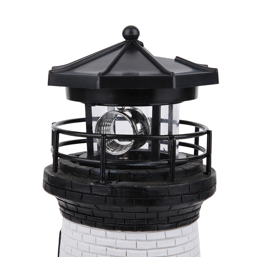 Led solenergi fyrtårn statue roterende udendørs lys have gård græsplæne håndværk ornament værktøj