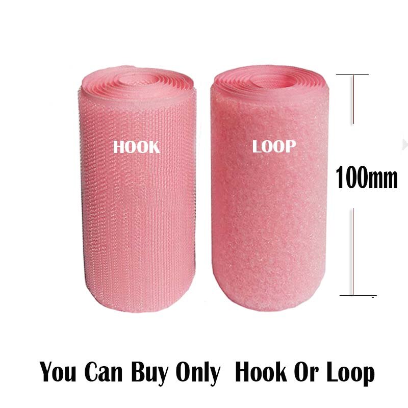 10Cm Breedte Roze Geen Lijm Haak Loop Sluiting Tape Naaien Magic Tape Sticker Strap Couture Strip Kleding Roze