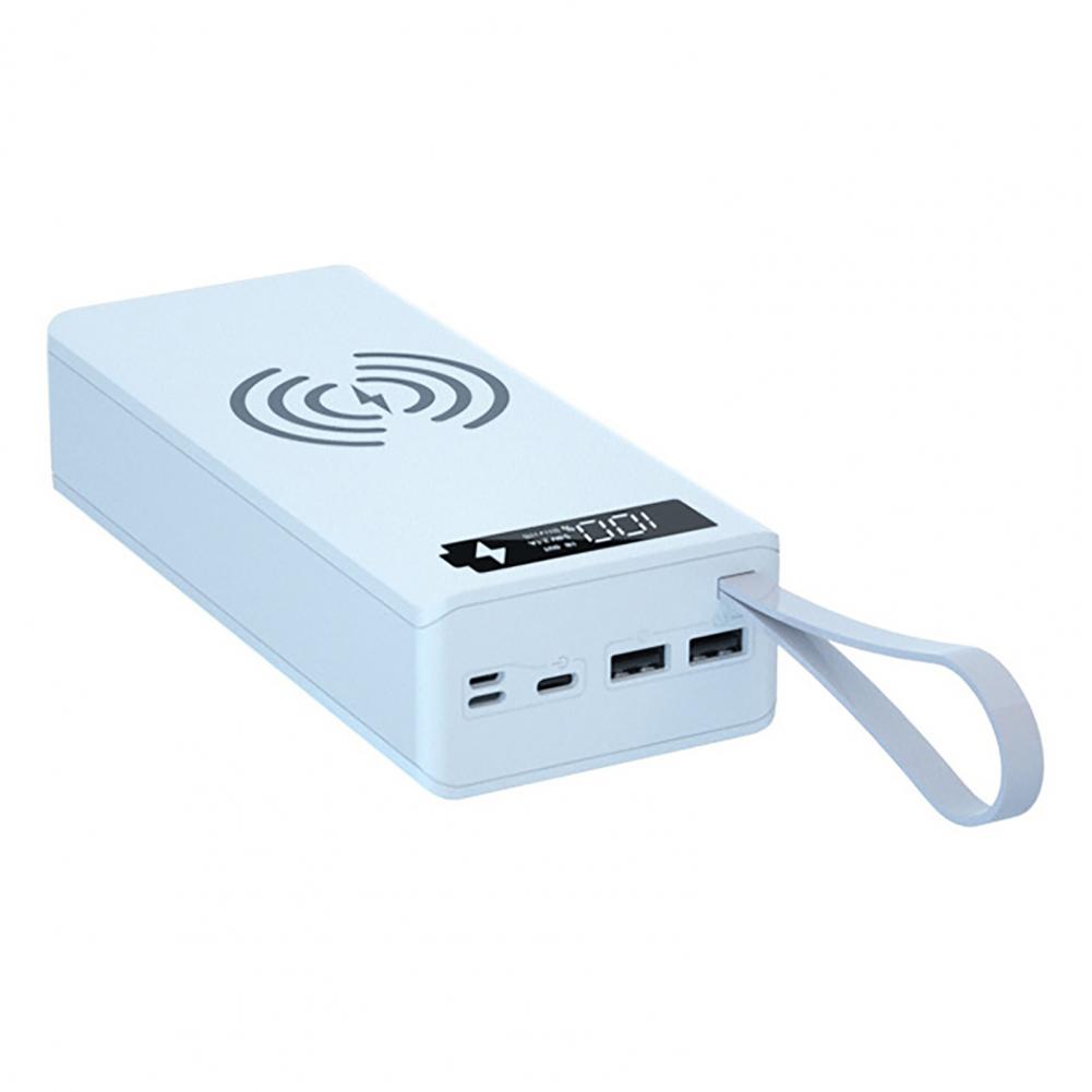 C16 Power Bank Case Detachable DIY 16x18650 Charger Case Quick Charging Power Bank Box for Smart Phone DIY Charger Shell Case: White A