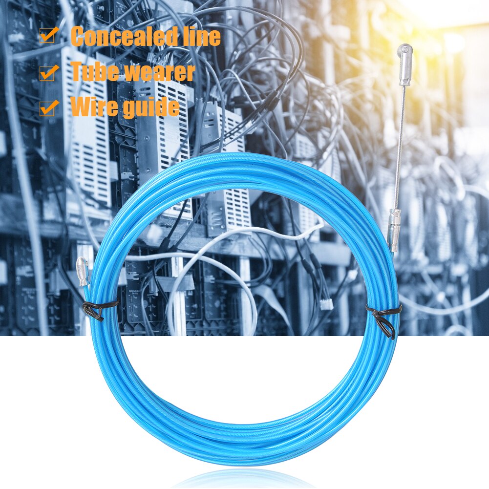 Wire Threader Puller Electrician Tape Conduit Ducting Cable Puller Tools Wheel Pushing For Wiring Installation