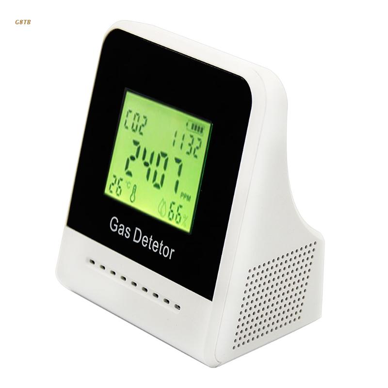 CO2 Meter Digital Temperature Humidity Sensor Tester Air Monitor Carbon Dioxide Detector Infrared/Semiconductor: Far infrared