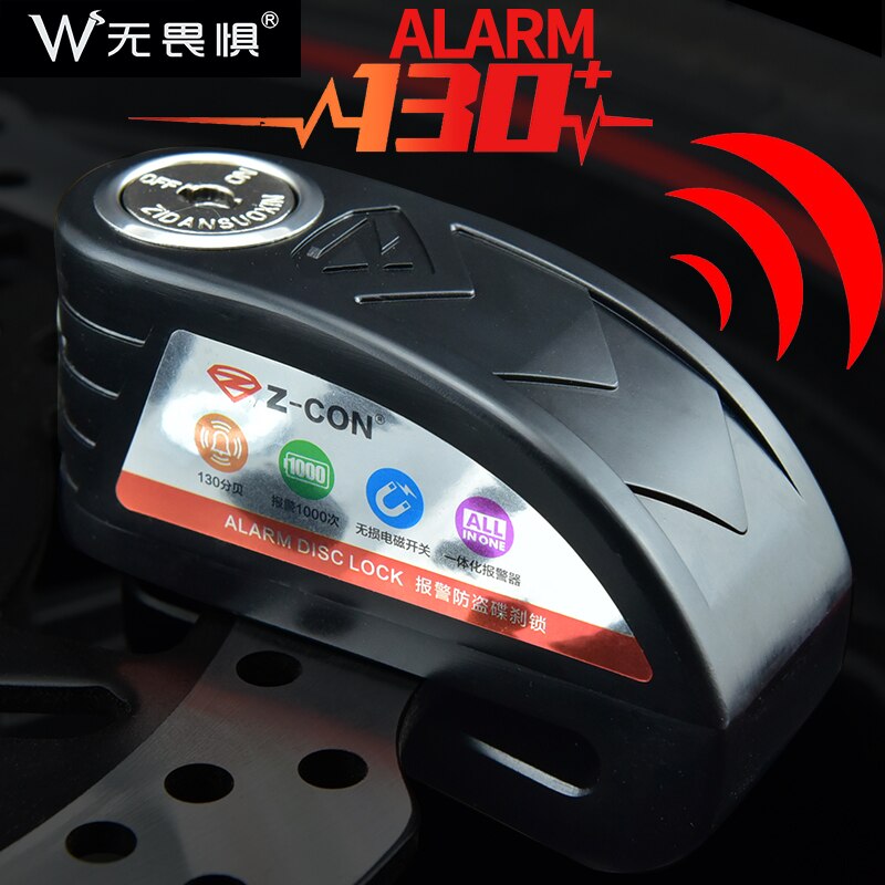 waterproof motorcycle alarm lock bike lock security anti-theft lock moto disc brake lockMountain bike lock