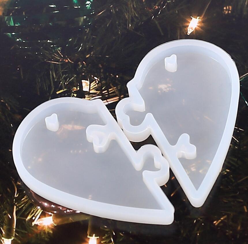 DIY Pendants Silicone Mold Heart Shaped Keychain Epoxy Resin Molds For Jewelry Making Tools Handmade Craft