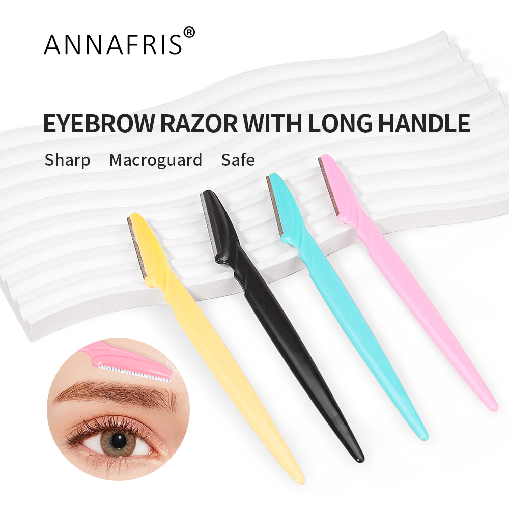 ANNAFRIS 5/10/15 Stuks Wenkbrauw Trimmer Blade Scheerapparaat Draagbare Gezicht Scheermes Ontharing Snijders Veiligheid vrouw Eye Brow Vormgeven Mes