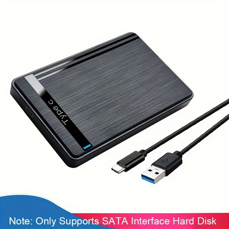 2,5-Zoll-SATA-zu-USB-3.0-HDD-Gehäuse, mobile Festplattenhüllen für SSD, externer Speicher, HDD-Box, Plug-and-Play: WHITE