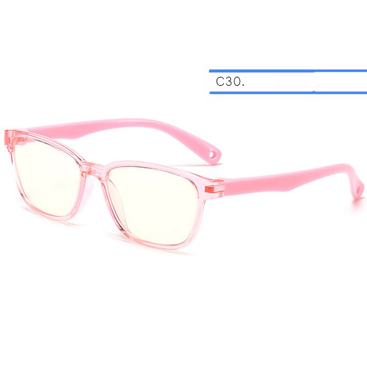 Lunettes anti-lumière bleue ivsta pour enfants, verres anti-rayons bleus, verres de jeu,  tr90 verres en silicone avec sangle de correction: C30