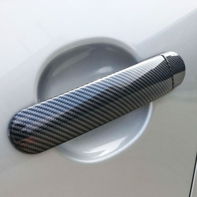 Til seat altea 2006 krom kulfiber bil dørhåndtag dækker bil tilbehør klistermærker