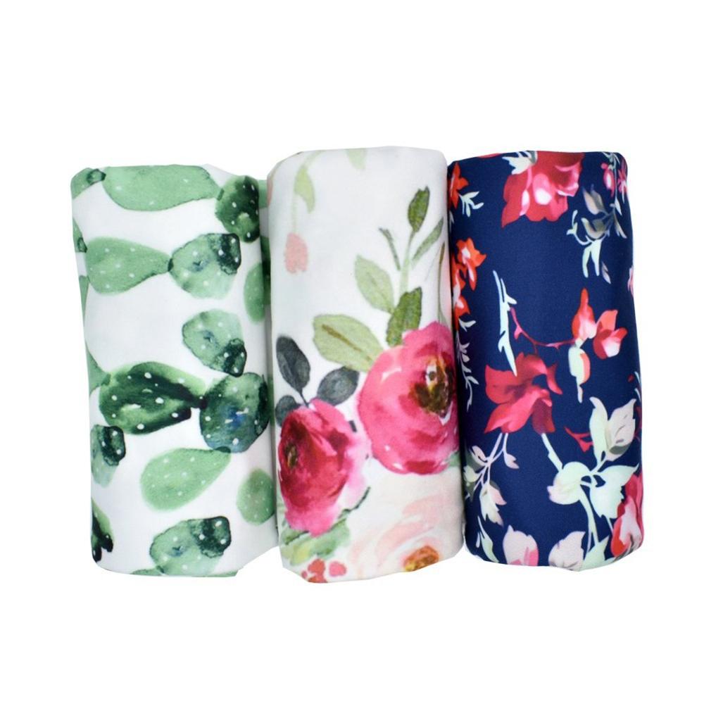 Gloednieuwe Peuter Aquarel Afdrukken Donzig Bloemen Dot Baby Deken Inbakeren Slaapzak Wrap Multifunctionele Wrap Doek