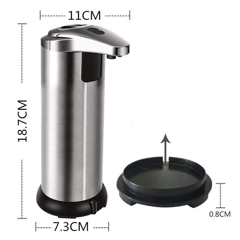 Automatic Soap Liquid Dispenser Stainless Steel Hand Free IR Sensor Touchless: Default Title