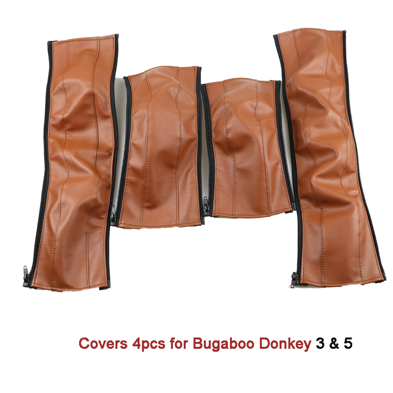 Coperture in pelle Pu per Bugaboo asino 1 2 3 passeggino carrozzina braccioli custodia protettiva maniglie coperture Bumber passeggini accessori: donkey3  4pcs brown