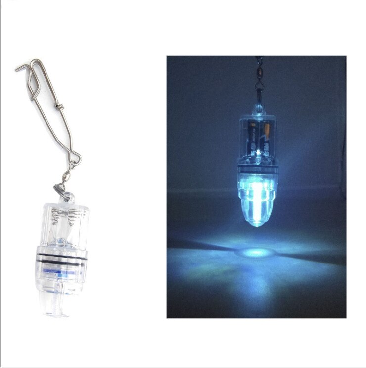 Fiske lys med pin samle fisk lampe dypvanns fisk lampe 5# aa batteri vanntett super lys blits/faste alternativer  zm725: Blå