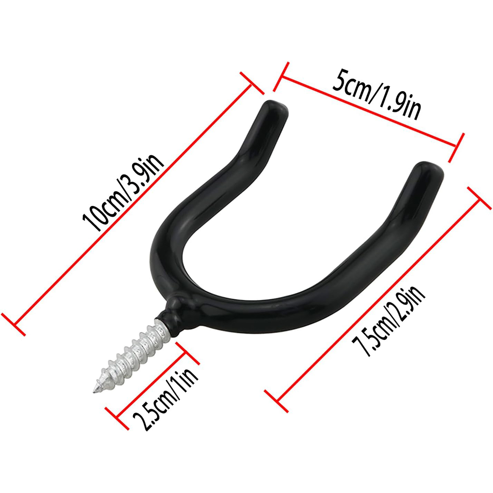 4 STUKS Schroef In U-vormige Haak Zware Wandmontage Ophanghaak Voor Tuin Hardware Haken Dip Tool Haak garage Organisatoren