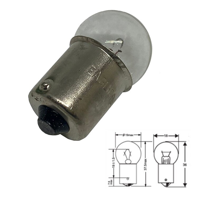10 stk  g18 12v 10w ba15s 1156 r10w klar glas lampe dreje hale pære auto lastbil indikator halogen lampe