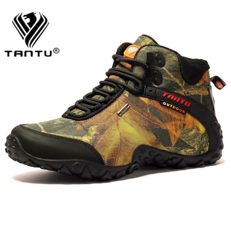 Tantu vandtæt lærred vandresko støvler anti-skrid slidstærke åndbare fiskesko klatring høje sko: 45