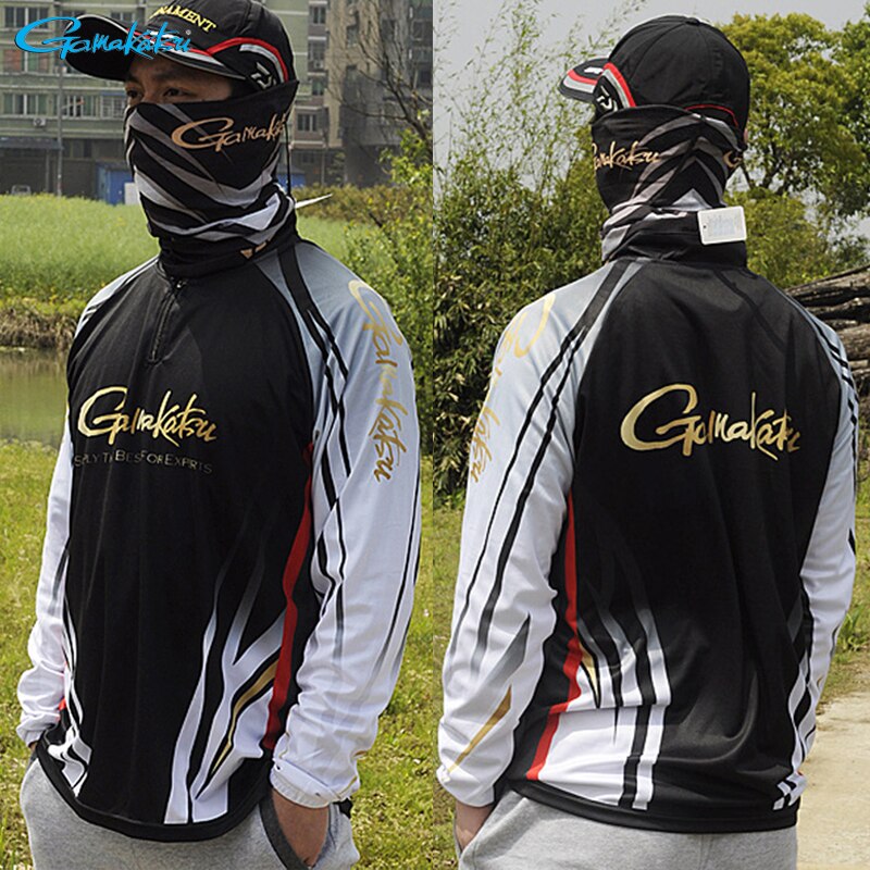 Gamakatsu Clothing Long Sleeve Fishing Clothes Outdoor Sprots Sunscreen Breathable Ultrathin Summer Anti-UV Fishing Shirt