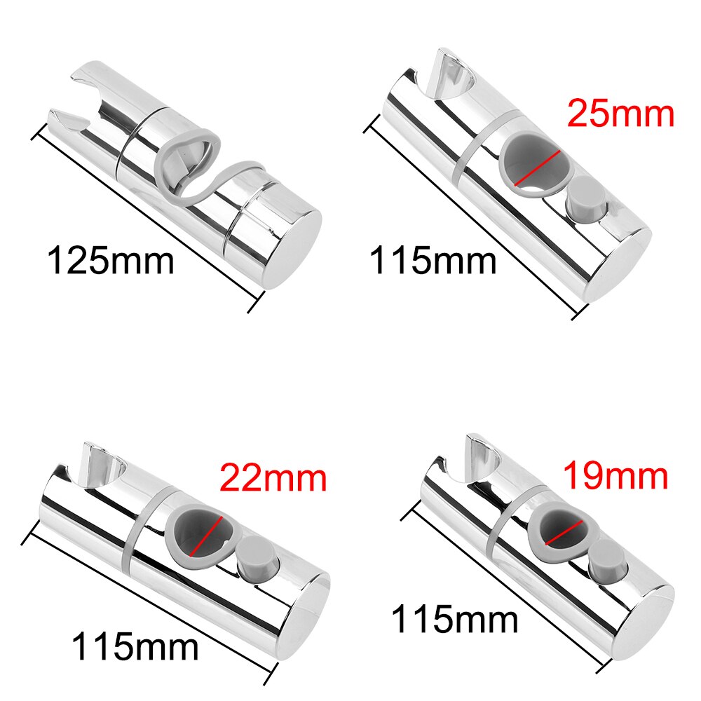 Badkamer Accessoires Universele Douchekop Houder Beugel Douche Slide Rail Bar Houder 18-25Mm Verstelbare Klem Abs