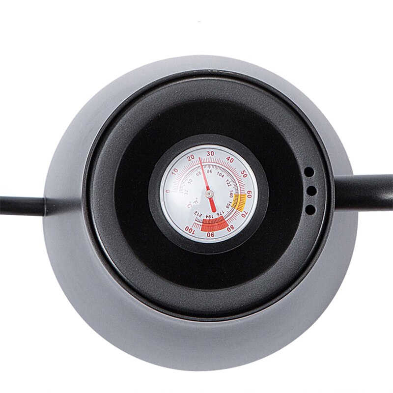 Drip Ketel 850Ml Koffie Pot Roestvrij Staal Non-stick Coating Koffie Drip Ketel Met Creatieve Thermometer Met Houten handvat