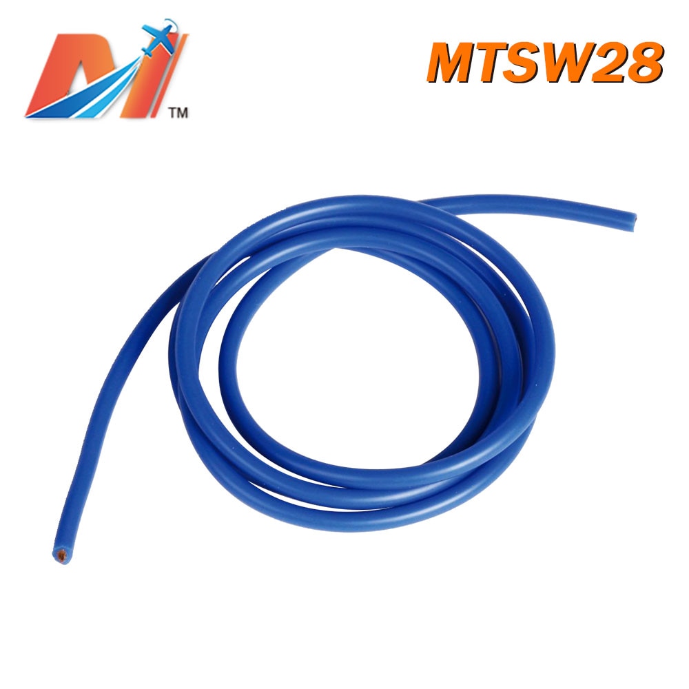 Maytech Clearance (1meter) power silicon wire AWG28 BLUE COLOR
