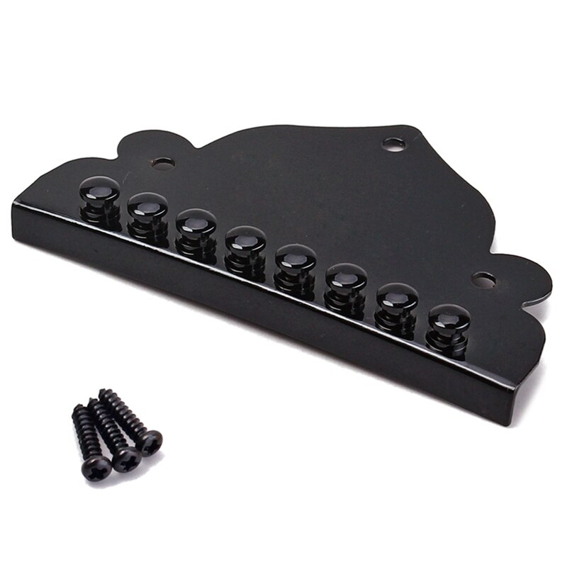 Mandolin Chrome Plated Metal 8 String Mandolin Guitar Tailpiece: Black