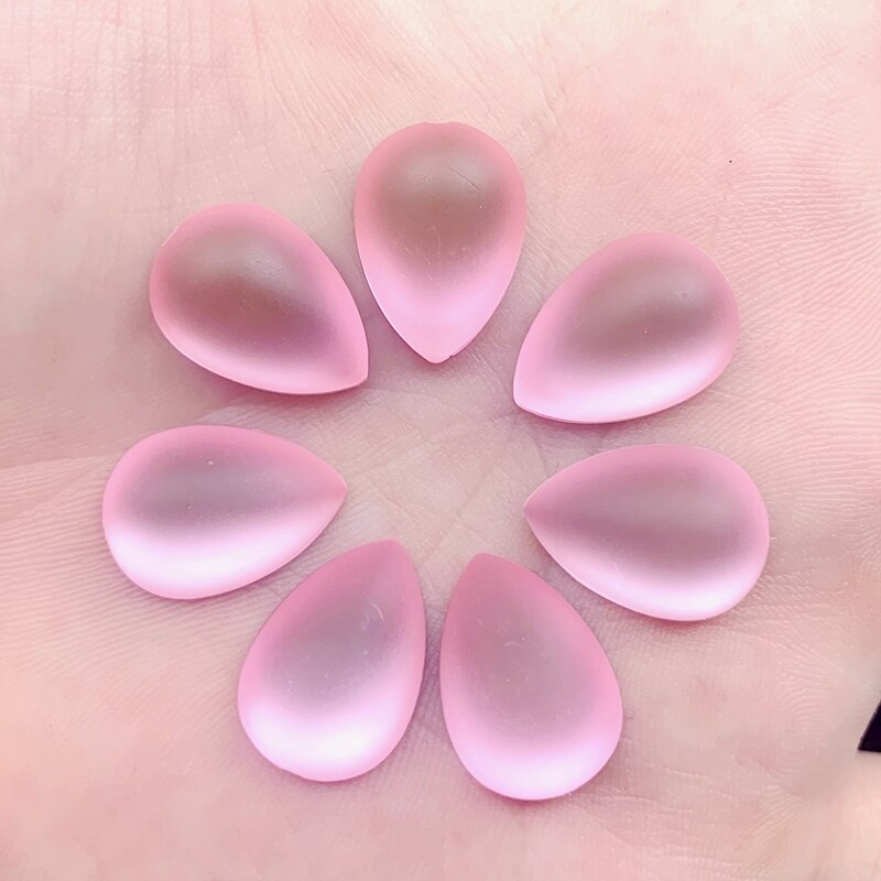 13*18mm Crystal Pink Resin Plaksteen Tear Crystal Stenen Naaien Plakboek Strass voor DIY ambachten 30 pcs-HW04