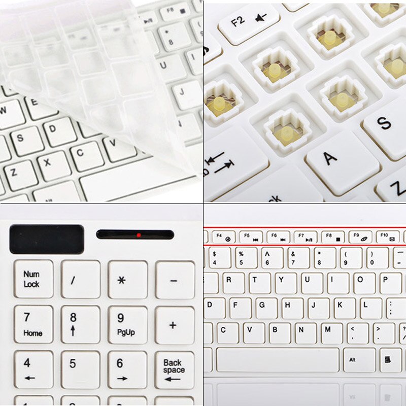 Gaming Keyboard Mouse Combo Wireless 2.4G Ultra Slim Mute Keyboard Mice Set for PC Laptop Desktop DOM668