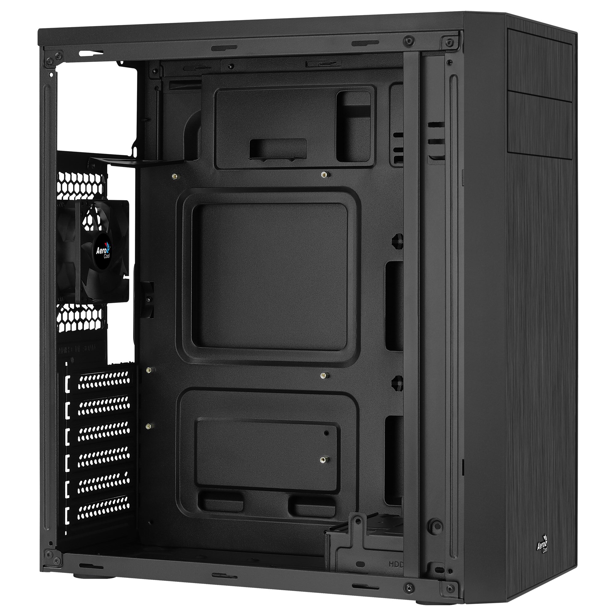 Aerocool CS1103, Pc Case Atx, Gepolijst Aluminium, Achter Fan 80 Mm