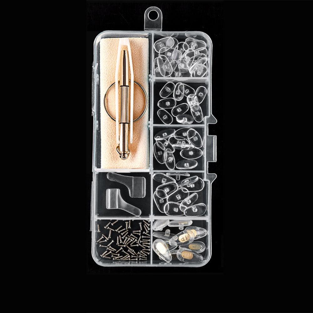 Silicone Eyeglass Repair Kit Replaceable Antiskid Precision Screw Sets Easy To Use Sturdy Glasses Repair Tools Make Repair Easy: army green