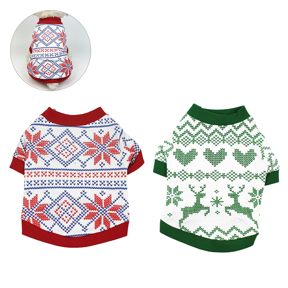 Cartoon kerst eland sneeuwvlok print katoenen kleding vest zacht shirt kostuum