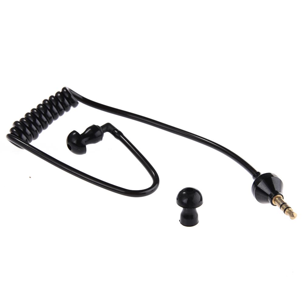 3.5mm Oortelefoon Spoel Oortelefoon Enkele Luisteren Oortelefoon Opgerolde Kabels In Ear Stereo Headset