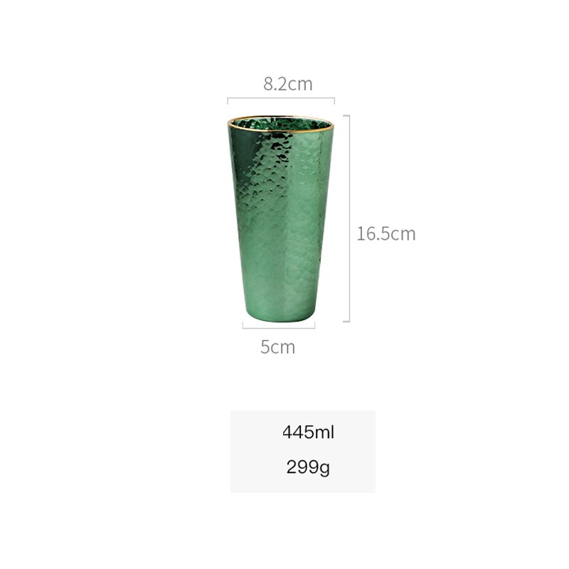 Verres à Champagne verre de vin vert scandinave | Tasse de thé, tasse de thé, lait citron tasses d&#39;eau, bar de cuisine, verres: M05