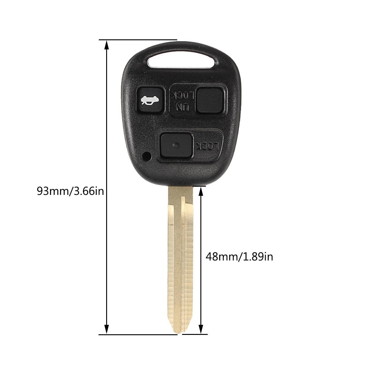 3 Buttons Car Remote Key Case Fob Cover For Toyota Avensis Corolla Yaris Rav4