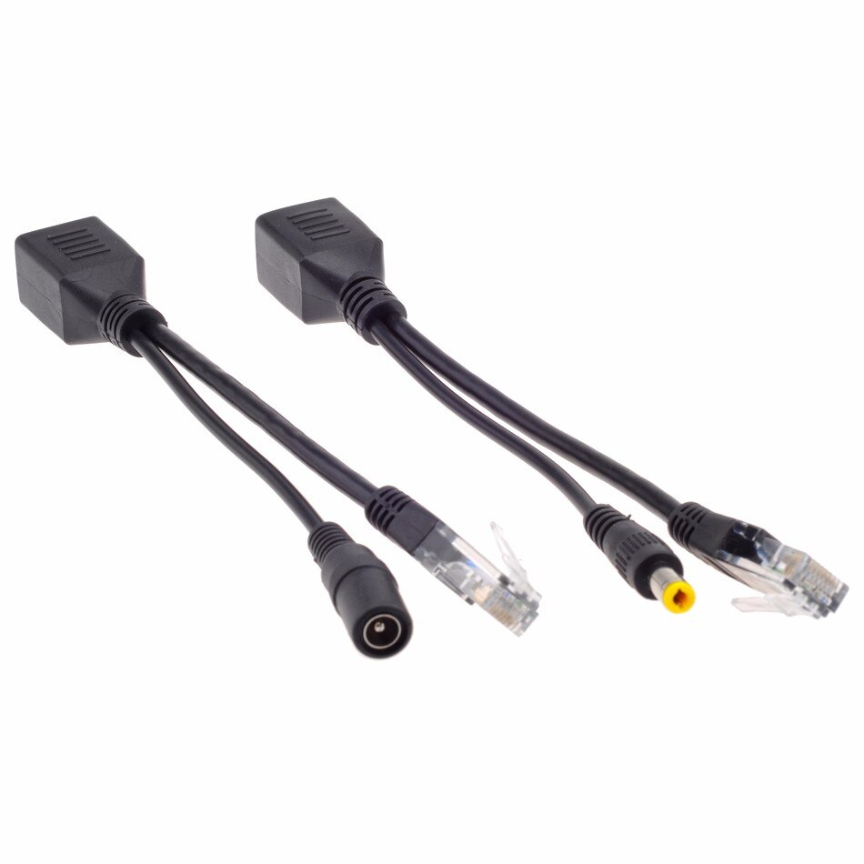 Poe passiv kabeldelare power over ethernet poe splitter & injektorkabelsats poe adapter, poe adapterkabel  dc 12v