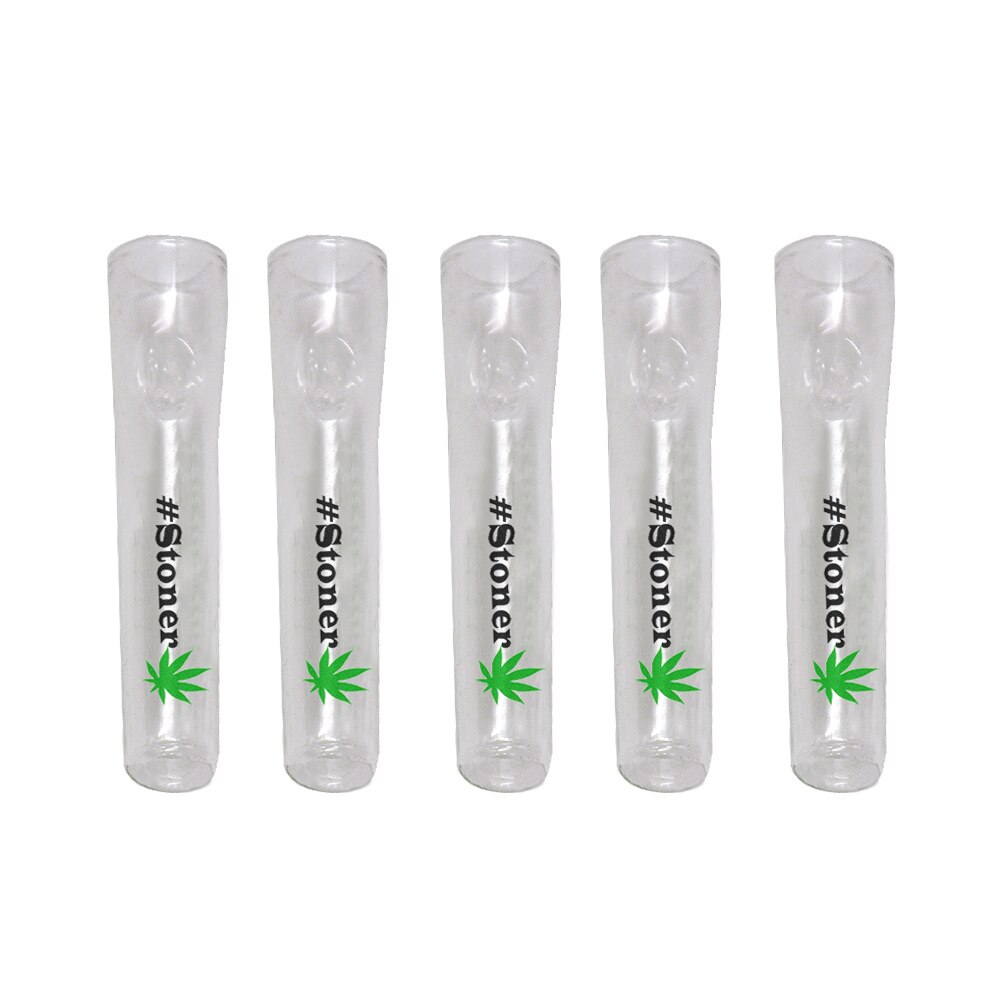 5Pcs Cone Mond-Tips Glas Herbruikbare Filter Tips Mond-Tips Glazen Kegel Kunstenaar Mond Tips: Clear-Stoner