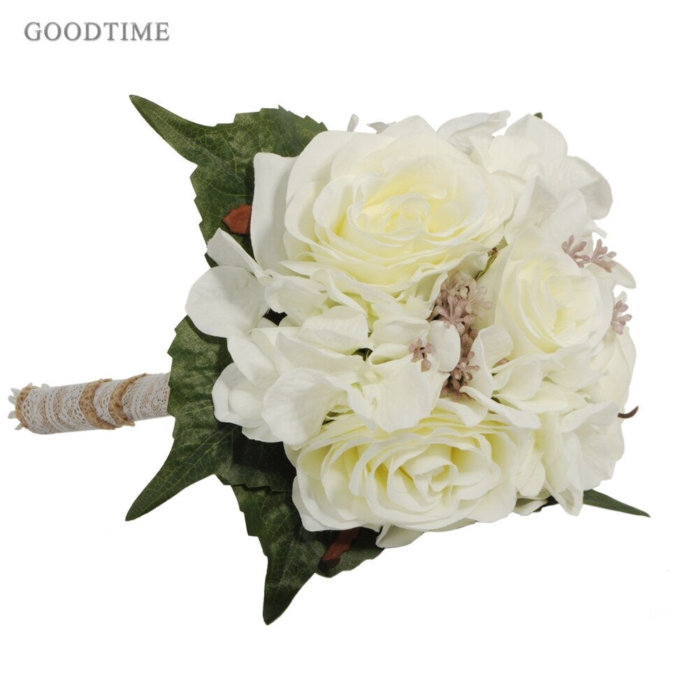 Wedding Bridal Bruidsmeisje Boeket Wedding Foam Bloemen Bridal Holding Boeket Van Kunstmatige Plant Rose Geurende Bloemen