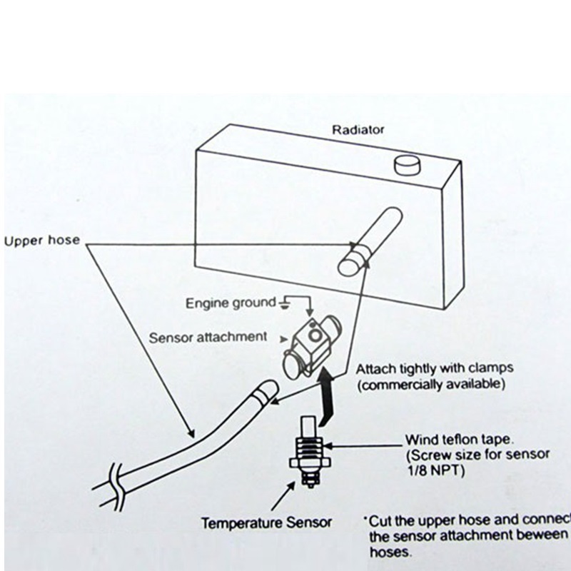 Adapter för vattentemperaturmätare använder en kommersiell sensorfäste  (26/28/30/32/34/36/38/40mm)  aluminium af -wt28