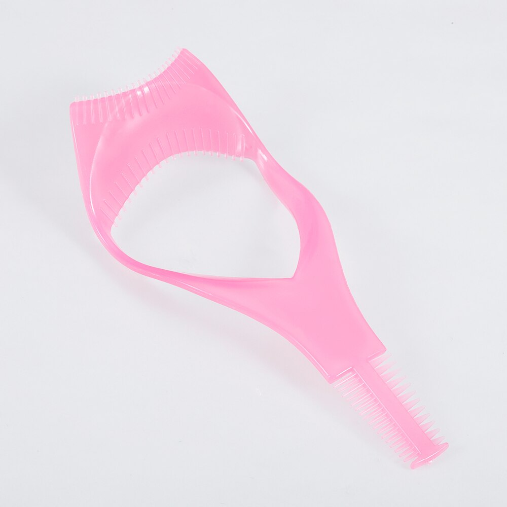 1Pcs 3 In 1 Shield Gids Guard Lash Curler Wimper Curling Kam Makeup Tools Wimpers Cosmetica Curve Applicator Kammen accessoires: Pink