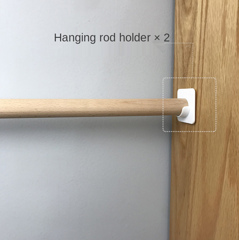 2pcs Self Adhesive Curtain Hanging Rod Brackets Organized Pole Holders Bathroom Room Towel Bar Hook Support Hanging Rack Hook