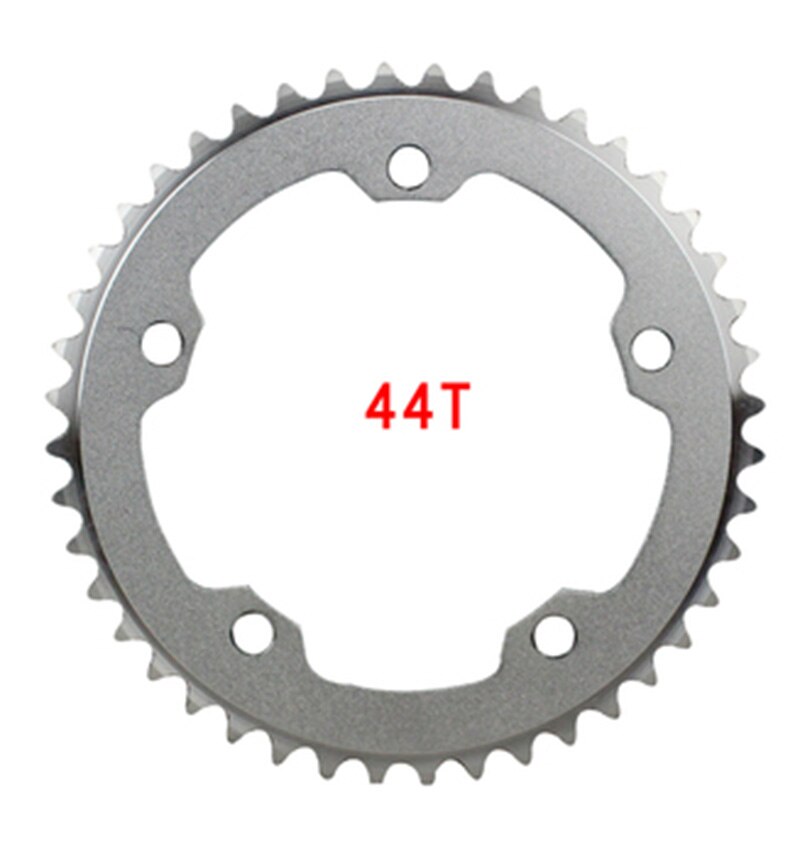 Fixed Gear Bicycle Chainring Single Speed Bike 130 BCD Chain Wheel Fixie 44T 46T 48T 1/2X1/8&quot; Crankset Plate BIke Spare Parts: 44T Silver