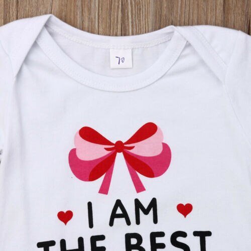 Newborn Baby Girls Boys MOTHER’S DAY Romper Short Sleeve Playsuit Clothes
