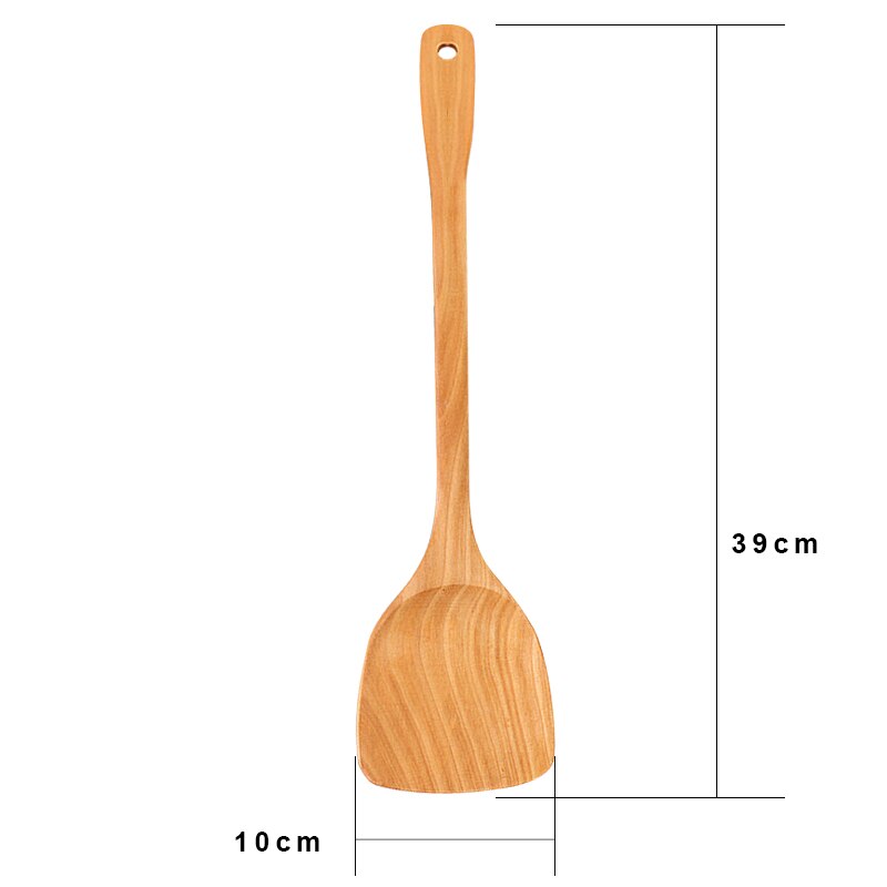 2022New Cooking Utensils Wooden Turners Pancake Shovel Pot Spatula Frying Fish Shovel Kitchen Tools: Default Title